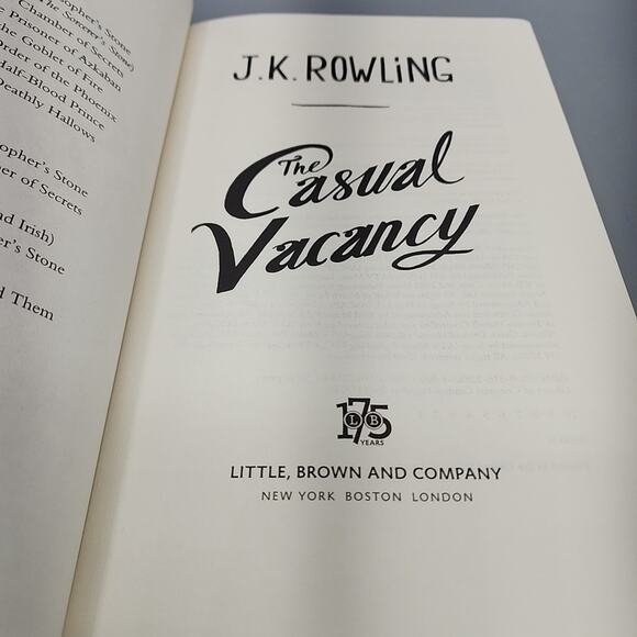 THE CASUAL VACANCY by J. K. Rowling 2012 HC/DJ ~ 1st Edition - Picture 5 of 11